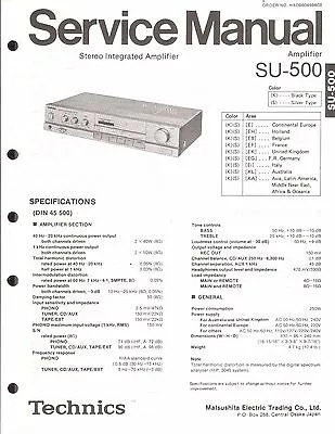 Kaufen Technics  Service Manual Für SU- 500 Copy • 7.50€
