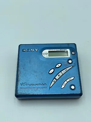 Kaufen Sony MZ-R500 Portable Minidisc Recorder Player MD Walkman Blau Funktioniert • 79.99€