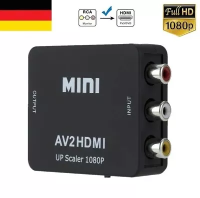 Kaufen AV Zu HDMI Adapter Konverter Full HD 1080P Video Audio TV 3 RCA CVBS HDMI TOP • 9.95€