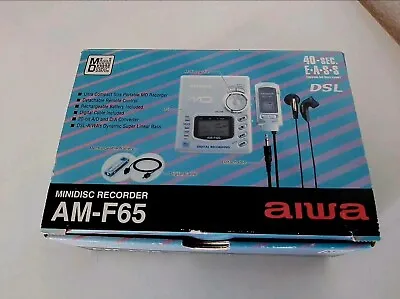 Kaufen Aiwa AM-65 Silber Minidisc Player - Recorder OVP Mit Zubehör Und Akku Sammler • 129€