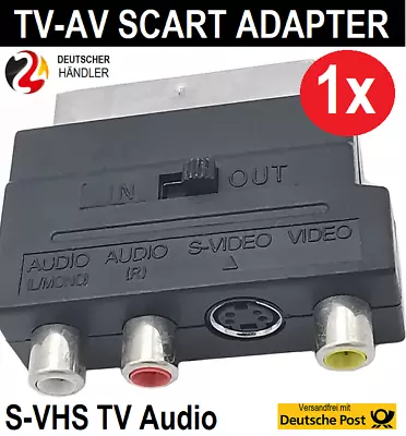 Kaufen Scart Adapter S-VHS TV AV Adapter 3 RCA Chinch Audio Video PS1/2/3 Xbox360 • 4.65€