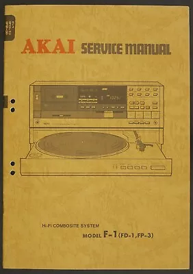 Kaufen Original AKAI F-1 HiFi Combosite System Service-Manual/Diagram/Parts List O172 • 18.50€
