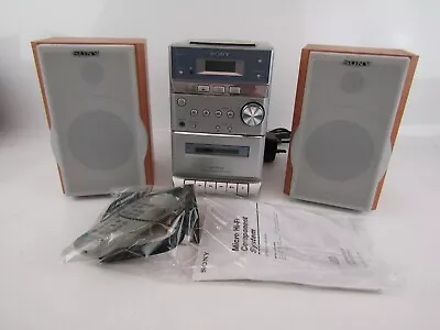 Kaufen Sony Compact Disc Deck Receiver Modell-Nr. HCD-EP313 Silber Mit 2 Lautsprechern • 23.06€