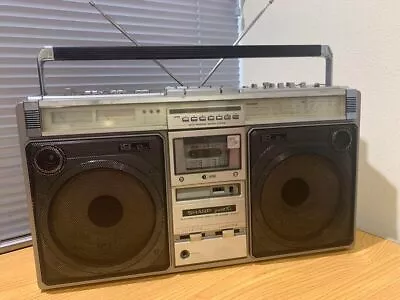 Kaufen SHARP GF-505ST Boombox Ghetto Blaster Radio Kassette Silber Gebraucht Aus Japan • 400.90€