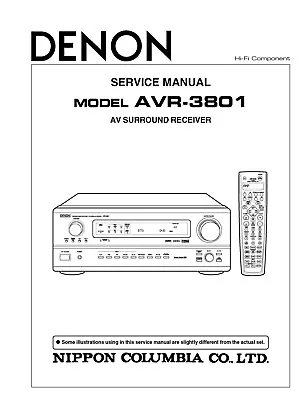 Kaufen Service Manual-Anleitung Für Denon AVR-3801  • 16€
