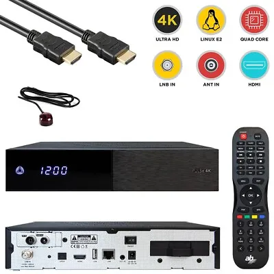 Kaufen AB PULSe 4K UHD 1xDVB-S2X Sat 1xDVB-C/T2 Kabel USB LAN E2 Linux Combo Receiver • 209€
