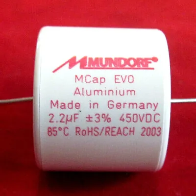 Kaufen MCap EVO Folienkondensator Mundorf 2,20 µF 450V DC Audio Kondensator • 6.90€