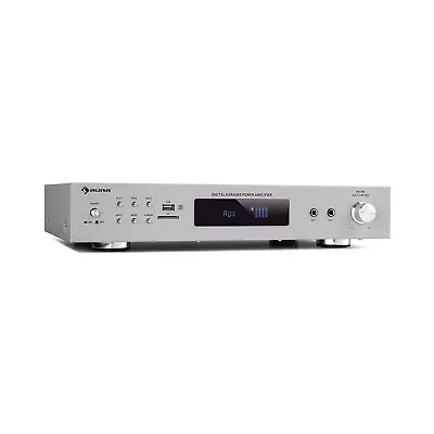 Kaufen Verstärker Stereo Karaoke Amplifier 2x60W Digital Bluetooth Radio USB Silber • 65.99€