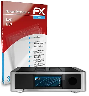 Kaufen AtFoliX 3x Displayschutzfolie Für NAD M33 Schutzfolie Klar Folie • 10.39€