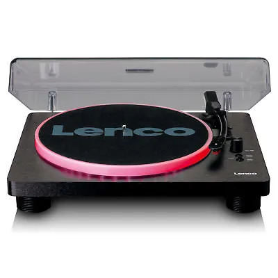 Kaufen Lenco LS-50LEDBK - Plattenspieler Mit Integrierten Lautsprechern/LED Beleuchtung • 149€