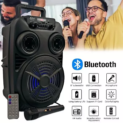 Kaufen Tragbarer Bluetooth Lautsprecher Subwoofer Wireless Heavy Bass Sound System Party FM • 40.66€