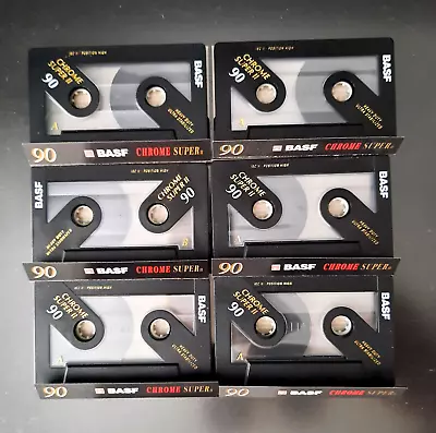 Kaufen ⭐️6x BASF Chrome Super II 90 Kassetten Tape MC / Lose / Geprüft • 9.90€