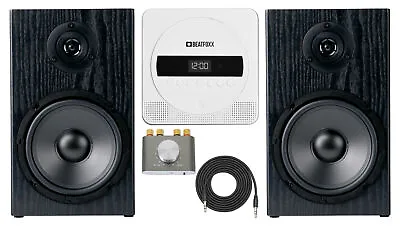 Kaufen Mobile Stereoanlage DVD Multimedia Player CD FM USB Akku Weiß Boxen Schwarz • 144.80€