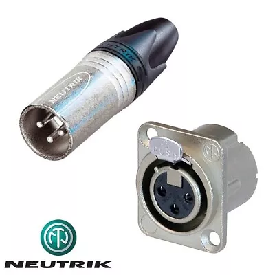 Kaufen Neutrik 3-pol XLR SET2 - NC3MXX Kabelstecker + NC3FD-LX Einbaubuchse • 6.75€
