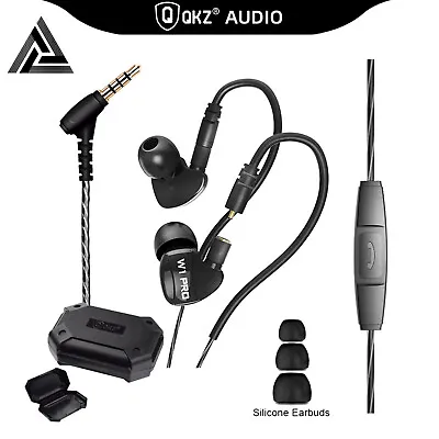 Kaufen Super Bass High-End In Ear Kopfhörer QKZ W1 Schwarz Ohrhörer Austauschbare Kabel • 19.90€