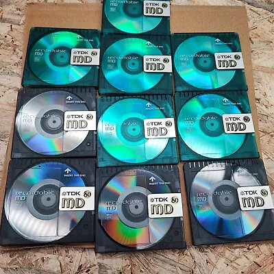 Kaufen 10x MD`s  TDK Recordable Minidisc MD Mini Disc Minidisk - 80 Min. Vom Händler • 39.99€