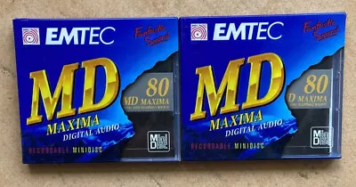 Kaufen 2x EMTEC MD Maxima 80 MD Minidisk Minidisc - NEU & Verschweißt • 17.95€
