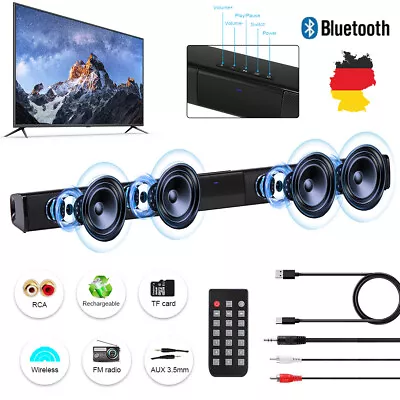 Kaufen Bluetooth5.0 TWS Soundbar Für TV Heimkino 3D Surround Subwoofer Lautsprecher 20W • 32.89€