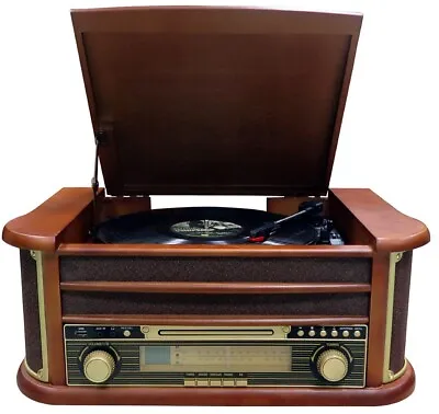 Kaufen Nostalgie Holz Musikanlage | Kompaktanlage | Retro Stereoanlage | Plattenspieler • 139.90€