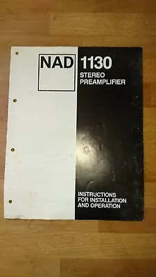 Kaufen NAD 1130  Bedienungsanleitung Operating Instuctions Manual • 3€