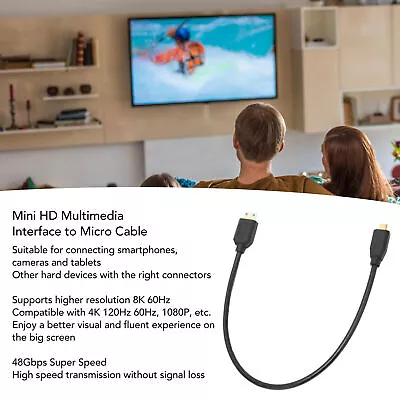 Kaufen Mini-HD-Multimedia-Schnittstelle Zum Mikrokabel 8K Bei 60Hz 4K Bei 120Hz HD LIF • 8.81€