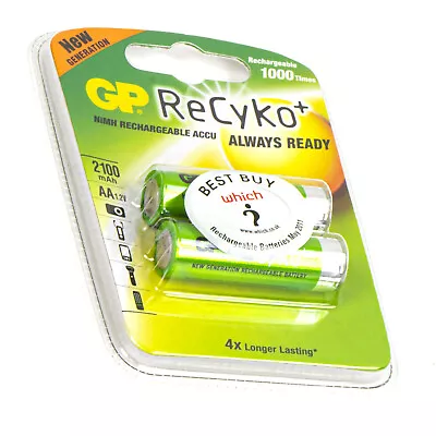 Kaufen GP ReCyko Plus AA Wiederaufladbare Batterien 4-mal Länger Langlebig 2er-Pack • 7.32€