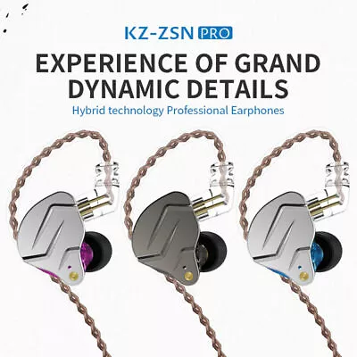Kaufen KZ ZSN Pro Premium High-End Hy Brid Treiber HiFi In-Ear Kopfhörer Headset • 19.74€
