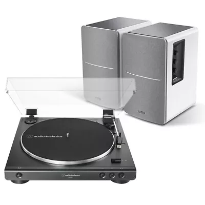 Kaufen Audio-Technica AT-LP60X Plattenspieler + Edifier R1280DB Weiße Bluetooth Lautsprecher • 271.31€