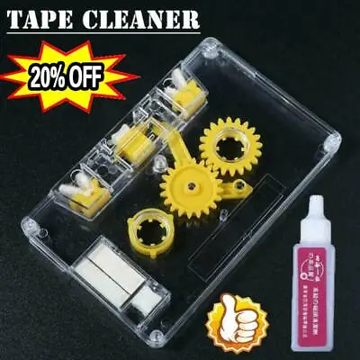 Kaufen Wet Type Cassette Tape Head Cleaner Demagnetizer Kit Home Audios Deck Players • 3.50€