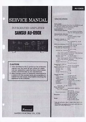 Kaufen Service Manual-Anleitung Für Sansui AU-G90 X  • 10€
