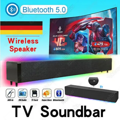 Kaufen Soundbar Bluetooth Lautsprecher Soundbox Für USB TV PC Heimkino Subwoofer Audio • 23.99€