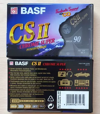 Kaufen MC, Cassette, Audio, Leerkassette BASF  CS II Chrome  90, Neu Verpackt, C90 • 7€