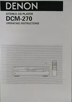 Kaufen Denon DCM-270 - 5 Disc CD Player Wechsler - Bedienungsanleitung - BENUTZERHANDBUCH  • 8.30€
