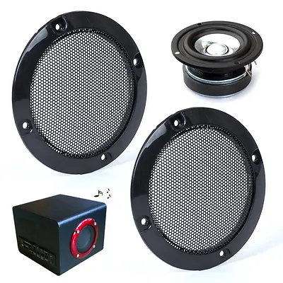 Kaufen 2 Stücke Lautsprecher Schutzgitter HIFI Boxenmieter 3 Zoll Schwarz Top Qualität • 6.06€