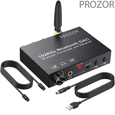 Kaufen PROZOR 192kHz Digital Zu Analog Audio Konverter Koaxial Zu Analog RCA Bluetooth • 38.69€