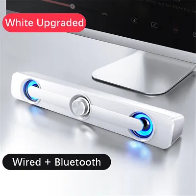 Kaufen USB Kabel Computer Lautsprecherleiste Stereo BT Soundbox Für Laptop Tablet MP3 • 20.71€