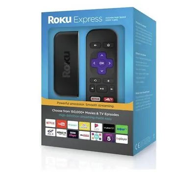 Kaufen NEU ✔ Roku Express (6. Generation) HD Media Streamer 3900EU - Schwarz • 72.69€