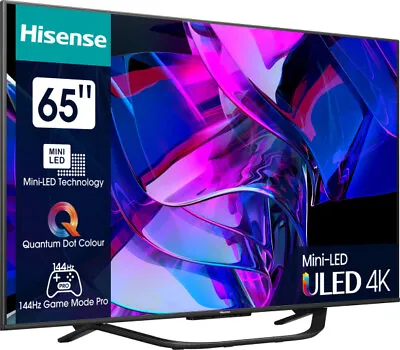 Kaufen Hisense 65U7KQ 4K UltraHD Smart-TV | 65 Zoll / 165cm | HDR DolbyVision | Schwarz • 854.95€