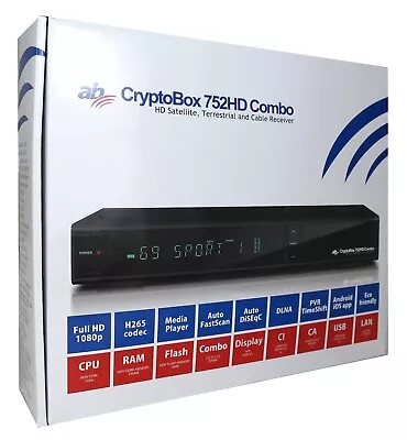 Kaufen AB CryptoBox 752HD Combo - HDTV Sat-Kabel-DVB-T2 Kombi-Receiver • 79.90€