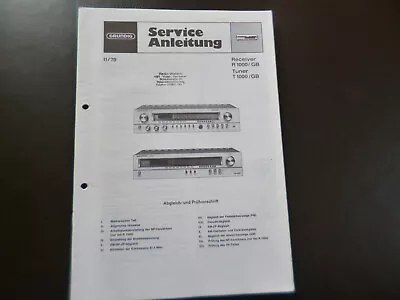 Kaufen Original Service Manual Schaltplan Grundig R 1000 T1000 • 12.50€