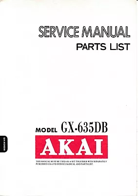 Kaufen Service Schema/Schematics Diagram Für Akai GX-635DB • 8.50€