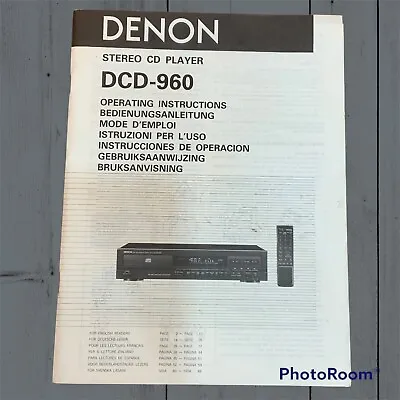 Kaufen Denon DCD-960 Compact Disc Player Bedienungsanleitung Anleitung • 8.09€