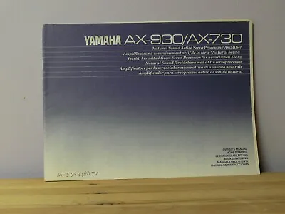 Kaufen Yamaha AX-930/730  Bedienungsanleitung • 11.90€