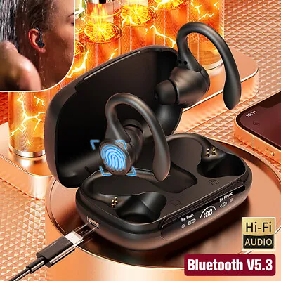 Kaufen Bluetooth 5.3 Kopfhörer In Ear Ohrbügel Kabellos TWS Sportkopfhörer Stereo Hifi • 12.88€
