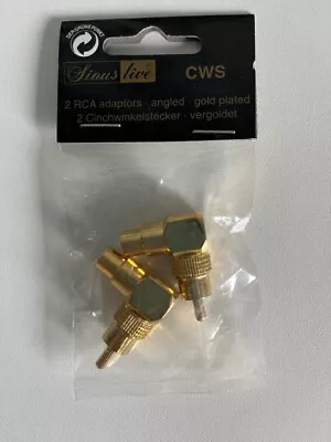 Kaufen 2 Chinchwinkelstecker * RCA Adapter * Vergoldet • 1€