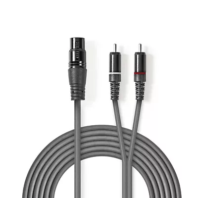 Kaufen XLR-Audiokabel 3-Pol-Buchse 2x RCA Cinch Stecker 3m Adapter Kabel Audio HiFi HQ • 14.90€