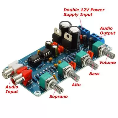 Kaufen NE5532 HIFI Vorverstärker Verstärker Lautstärke EQ Tone Control Board Für Audio • 5.77€