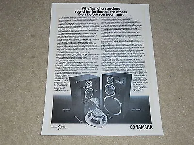 Kaufen Yamaha Lautsprecher Ad, 1976, NS-1000m, NS-690II, Artikel, 1 Page, Selten • 9.98€