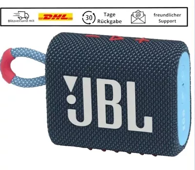 Kaufen JBL GO 3 Bluetooth Lautsprecher Wireless Mini Speaker Wasserfest Staubfest Akku • 36.99€
