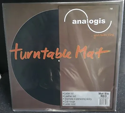 Kaufen Analogis Schallplatten-Matte »Mat Six Red« Plattentellerauflage Aus Rotem Leder • 27.95€